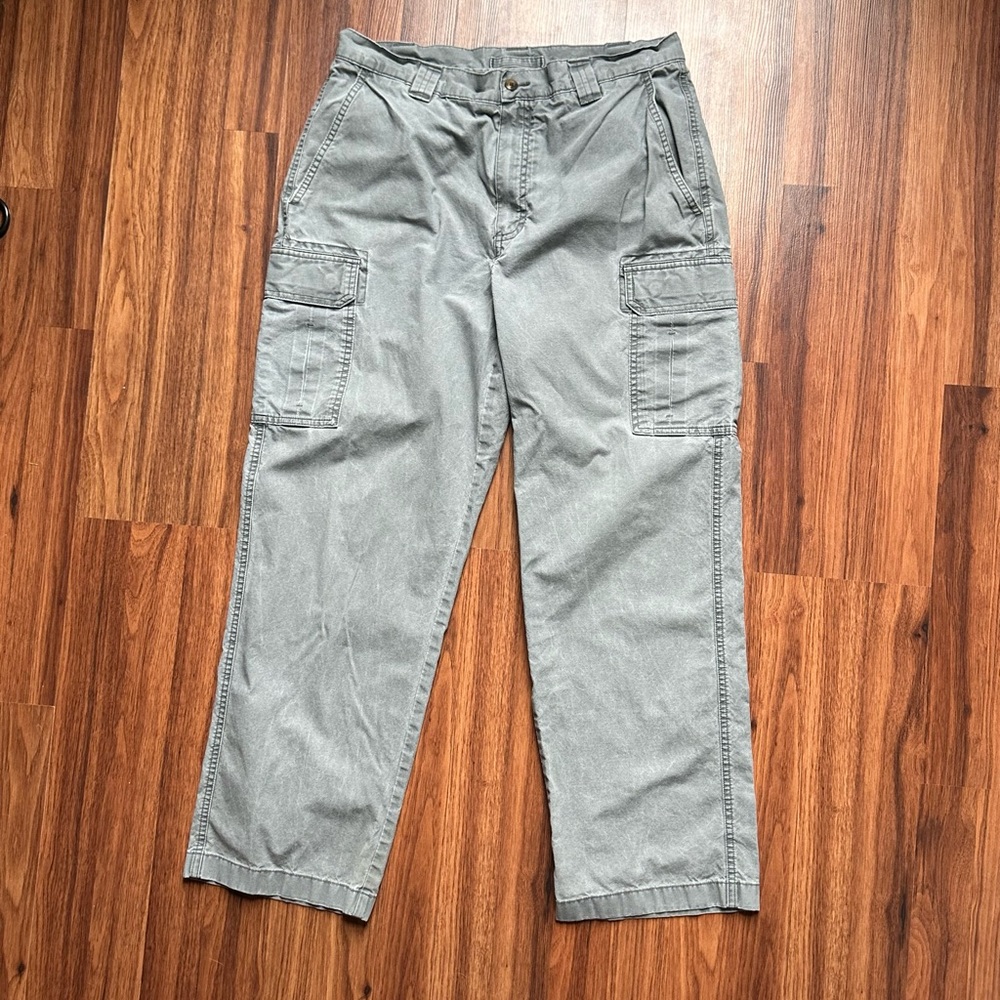 L.L. Bean Gray Cargo Pants with Relaxed Fit